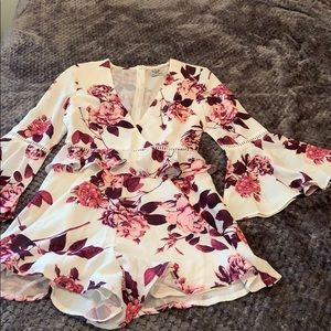 White floral romper